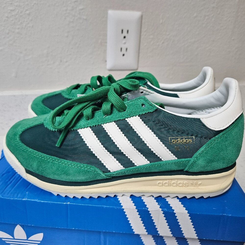 Adidas SL 72 RS size 6.5 womens Green White New